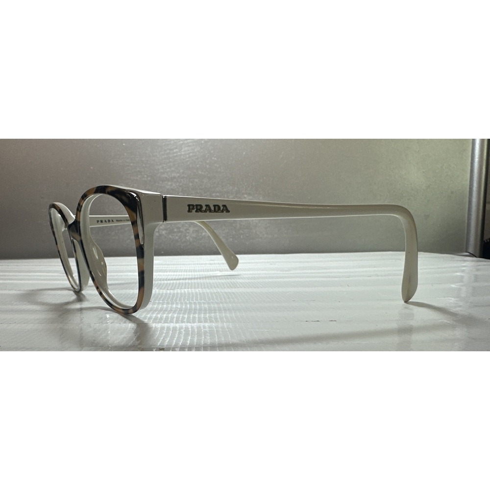 Authentic Prada VPR 13O GAB-1O1 52mm Animal Print White Glasses( Frames Only)